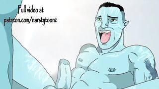 Alien monster bred my tight alien cartoon cock raw