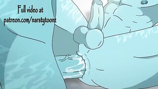 Alien monster bred my tight alien cartoon cock raw