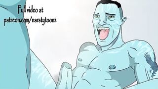 Alien monster bred my tight alien cartoon cock raw
