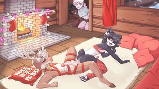 Femboy Furry Gets Double Fucked Until His Cum Drips