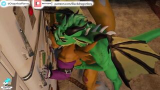 Dragon rips furry to shreds huge BBC in brutal gay cartoon