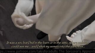 Apprentice boy gets disciplined while jerking off for his Master tales