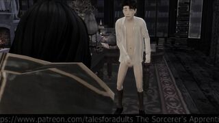 Apprentice boy gets disciplined while jerking off for his Master tales