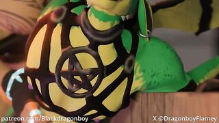 Dragon boy stuffed with the biggest BBC in rough gay furry animation