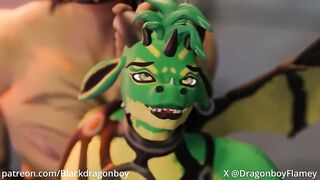 Dragon boy stuffed with the biggest BBC in rough gay furry animation