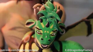 Dragon boy stuffed with the biggest BBC in rough gay furry animation