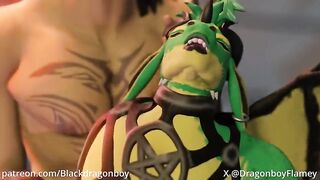 Dragon boy stuffed with the biggest BBC in rough gay furry animation