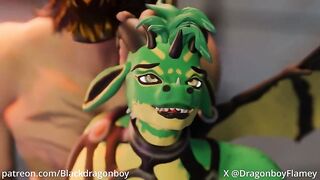 Dragon boy stuffed with the biggest BBC in rough gay furry animation