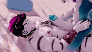 Gay furry animation jock gets destroyed in Second Life bareback fuck