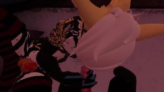 Femboy treatment Femboy gets stuffed raw in VRChat furry animation