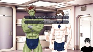 Young guy destroyed by huge dick in hentai gameplay hardcore fucking