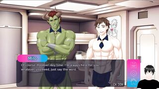 Young guy destroyed by huge dick in hentai gameplay hardcore fucking