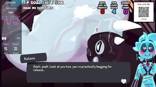 Slime gets wrecked by three horny demons in a haunted hotel