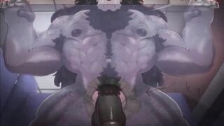 Furry Gay Wolf Gets Handjob in Public