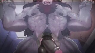 Furry Gay Wolf Gets Handjob in Public