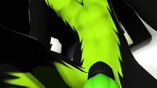 Furry blowjob POV where massive cum fills your mouth while you choke on it