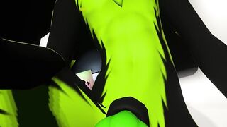 Furry blowjob POV where massive cum fills your mouth while you choke on it