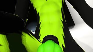 Furry blowjob POV where massive cum fills your mouth while you choke on it