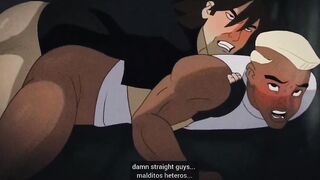 Fucked raw by the fat bear's massive cock anime creampie rough yaoi hentai