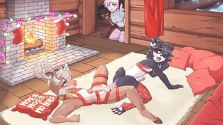 Femboy Furry Cocks Stretched by Double Sided Dildo