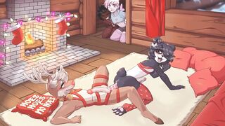 Femboy Furry Cocks Stretched by Double Sided Dildo