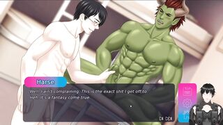 Fucked raw by the green hunk while playing games rough yaoi bara hentai dick