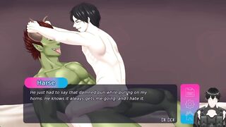 Fucked raw by the green hunk while playing games rough yaoi bara hentai dick