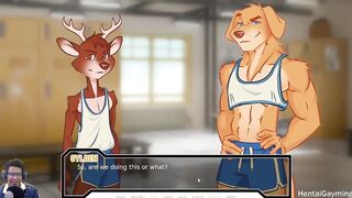 Gay prank disaster huge chair dildo yaoi furry animation