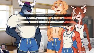 Gay prank disaster huge chair dildo yaoi furry animation