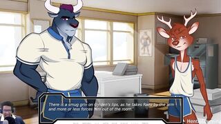 Gay prank disaster huge chair dildo yaoi furry animation