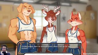 Gay prank disaster huge chair dildo yaoi furry animation