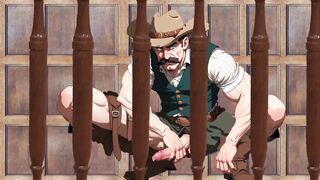 Cowboy gets wrecked in saloon jerk off fantasy