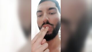 Thick lips hot boy ready for gangbang with stepmom and stepsister double penetration