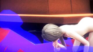 Cesar the femboy sucks a giant throbbing cock raw and messy