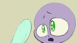 Gay popsicle blowjob practice 2D animation raw cum