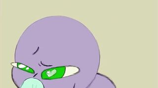 Gay popsicle blowjob practice 2D animation raw cum
