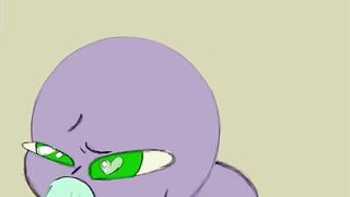 Gay popsicle blowjob practice 2D animation raw cum