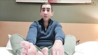 My stepdad fucks me raw in the hotel bed until I scream