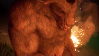 Gay furry minotaur monster fucks guy's ass throat monsterbait wild life