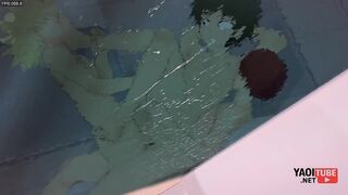 Bakugo and Todoroki double team Deku raw creampie twinks
