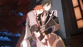 Zhongli gets fingered raw by Tartaglia gay Genshin Impact yaoi