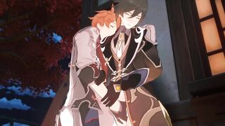 Zhongli gets fingered raw by Tartaglia gay Genshin Impact yaoi