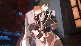 Zhongli gets fingered raw by Tartaglia gay Genshin Impact yaoi