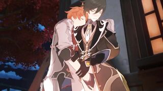 Zhongli gets fingered raw by Tartaglia gay Genshin Impact yaoi