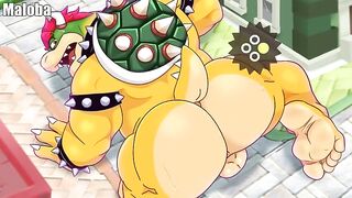 Bowser gets punished with a brutal gay spanking