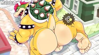 Bowser gets punished with a brutal gay spanking