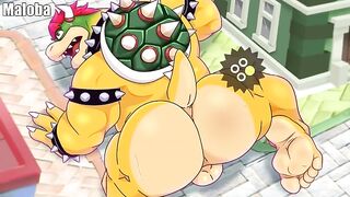 Bowser gets punished with a brutal gay spanking