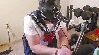 Blindfolded Schoolgirl Gagged Choked on BBC Handcuffed Deepthroat
