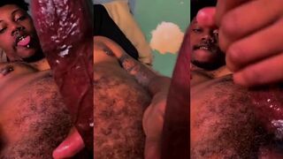 Big Black Dick Destroys Tiny Hole Solo Cumshot