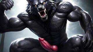 Werewolf knotting rips apart tight hole sloppy gaping